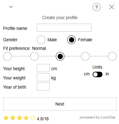 weight + height method